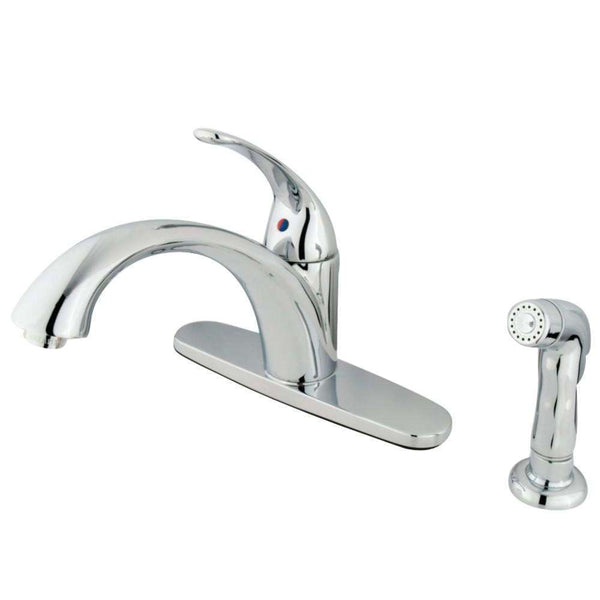 Kingston Brass KS6571VLSP Vt Sg Hnd Kitchen Faucet W/ Sp