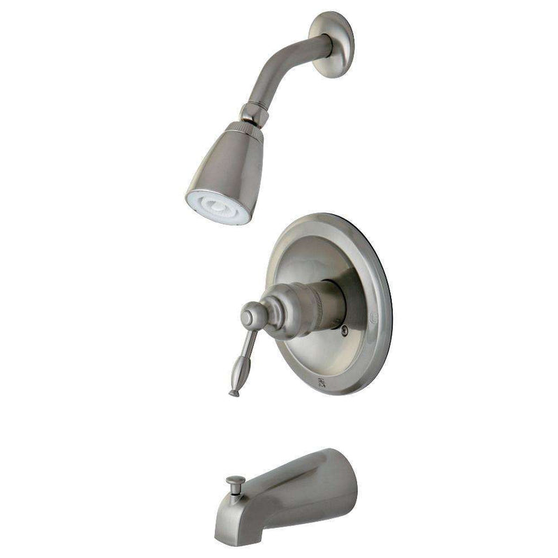 Kingston Brass KB538KL Tub and Shower Faucet, Brushed Nickel