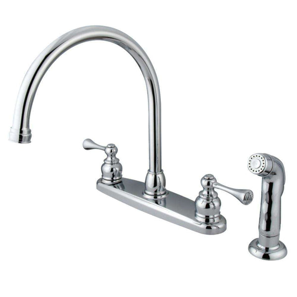 Kingston Brass KB721BLSP 8-Inch Centerset Kitchen Faucet