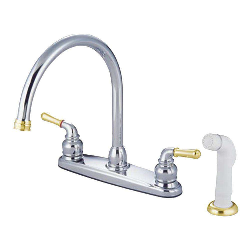 Kingston Brass KB794 8" Centerset Kitchen Faucet/ Brass