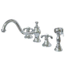 Kingston Brass KS7761TXBS Widespread Kitchen Faucet