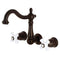 Kingston KS1255PX 8-Inch Center Wall Mount Bath Faucet