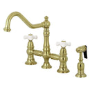 Kingston KS3277PXBS Restoration 8" Bridge Kitchen Faucet Sp