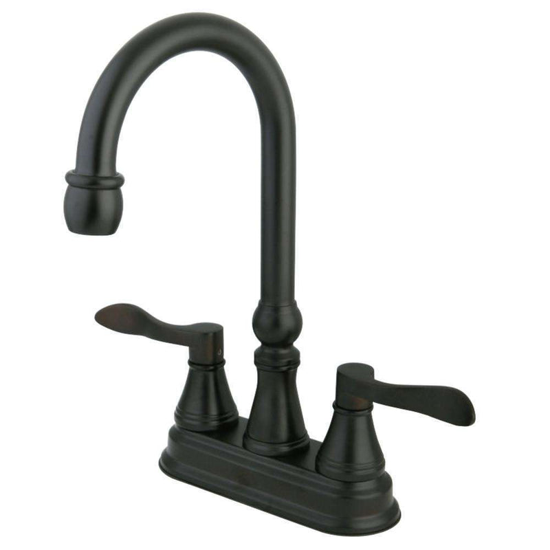 Kingston Brass KS2495DFL NuFrench 4" Bar Faucet Bronze