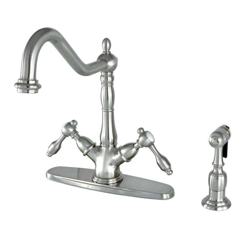 Kingston KS1238TALBS Mono Deck Mount Kitchen Faucet W/