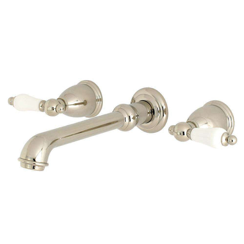 Kingston KS7126PL 8" Center Wall Mount Bath Faucet Nickel