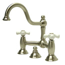 Kingston Brass KS3918PX Restoration Bathroom Bridge Faucet