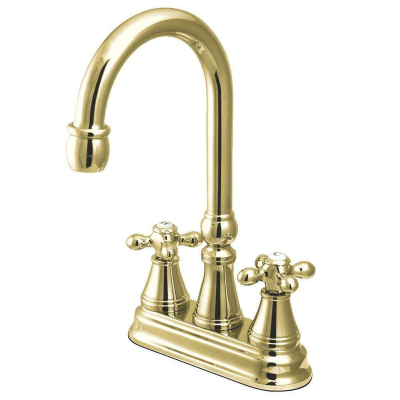 Kingston Brass KS2492AX Bar Faucet, Polished Brass