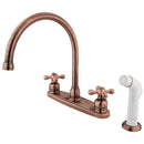 Kingston KB726AX 8" Centerset Kitchen Faucet Copper