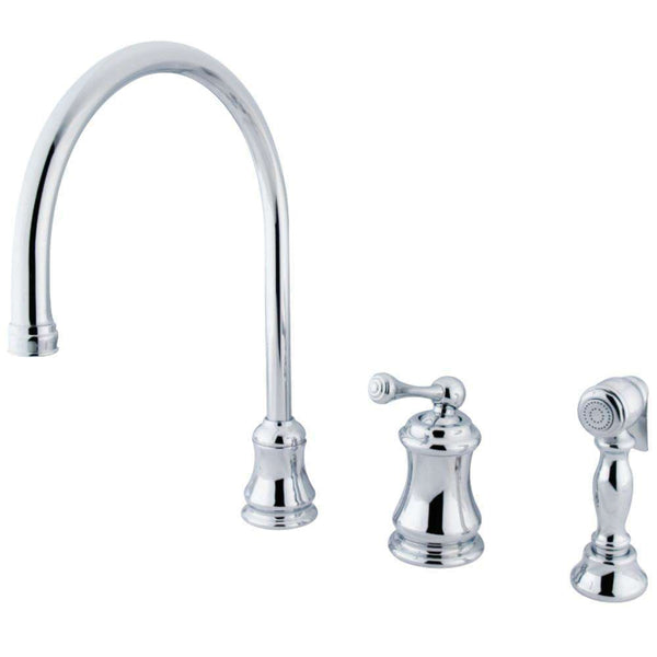 Kingston Brass KS3811BLBS Widespread Kitchen Faucet