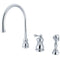 Kingston Brass KS3811BLBS Widespread Kitchen Faucet