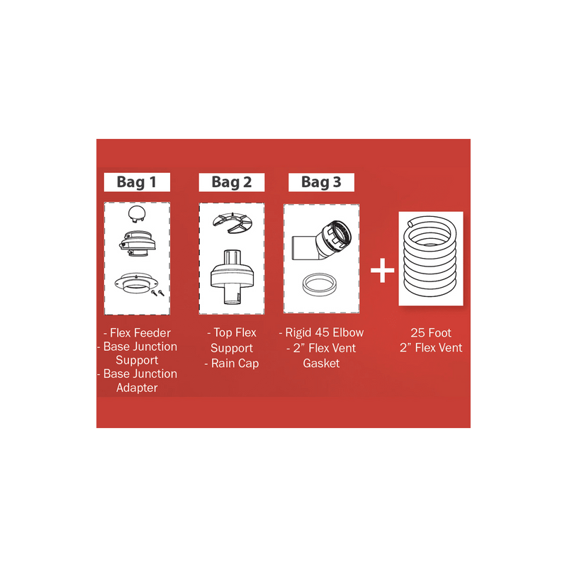 Noritz EZ2FVK-1 Flex Vent 2" Kit - 25 Feet