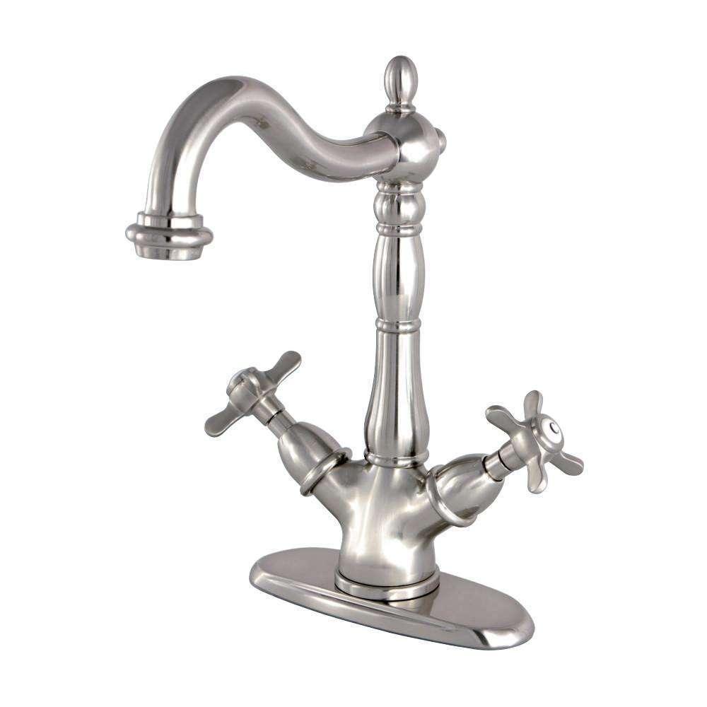 Kingston Brass KS1498BEX Vessel Sink Faucet, Brushed Nickel