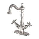 Kingston Brass KS1498BEX Vessel Sink Faucet, Brushed Nickel