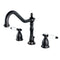 Kingston KS1995BPL 8 in. Widespread Bath Faucet Bronze