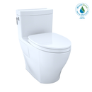 TOTO Aimes WASHLET One-Piece Elongated 1.28 GPF Universal Height Skirted Toilet with CEFIONTECT, Colonial White MS626124CEFG