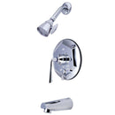 Kingston Brass KB46310ZL Silver Sage Tub & Shower