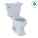 TOTO Eco Clayton Two-Piece Elongated 1.28 GPF Universal Height Toilet, Cotton White CST784EF