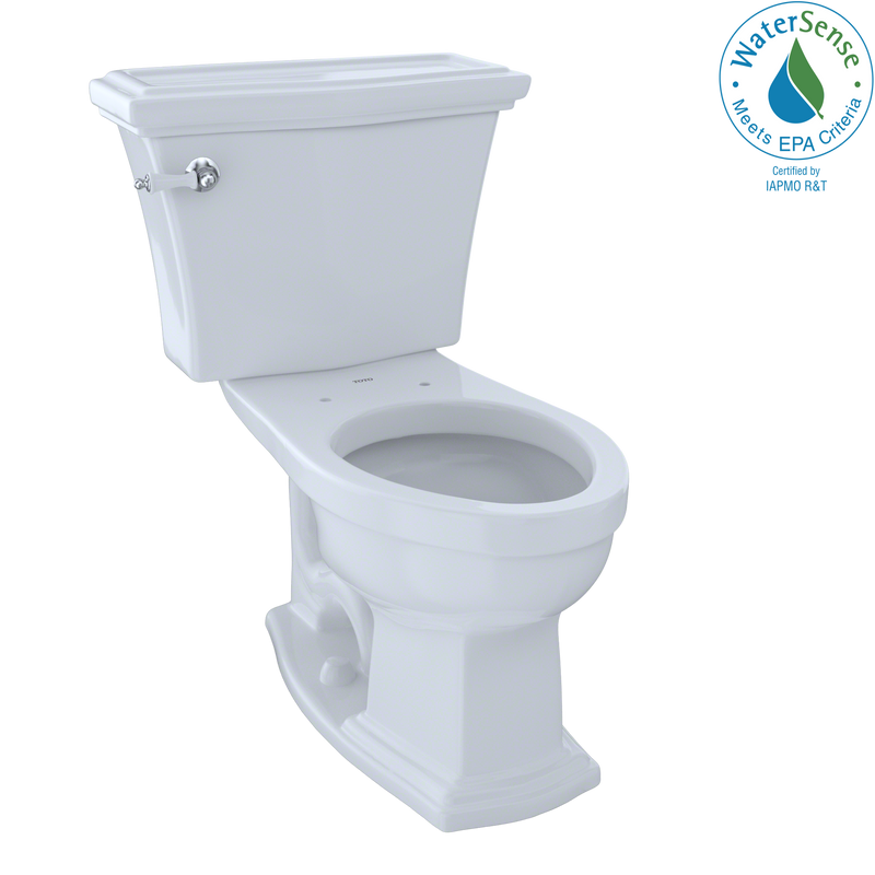 TOTO Eco Clayton Two-Piece Elongated 1.28 GPF Universal Height Toilet, Cotton White CST784EF