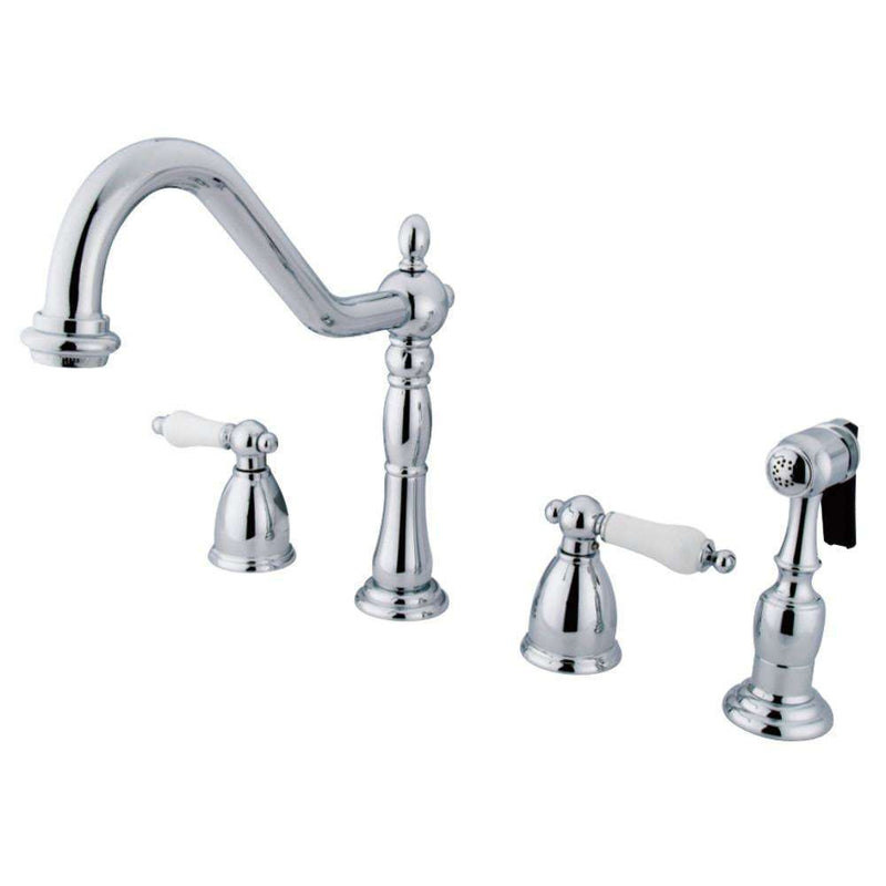 Kingston Brass KB1791PLBS Widespread Kitchen Faucet