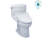 TOTO WASHLET Drake II Two-Piece Elongated 1.28 GPF Toilet and WASHLET C100 Bidet Seat, Cotton White MW4542034CEFG#01