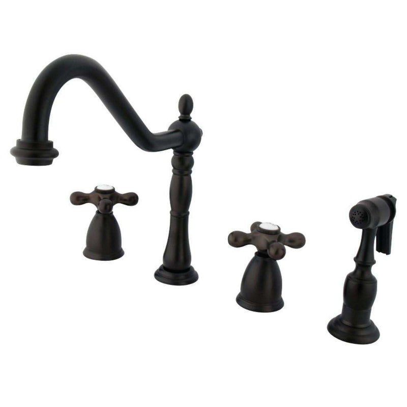 Kingston Brass KB1795AXBS Widespread Kitchen Faucet Bronze