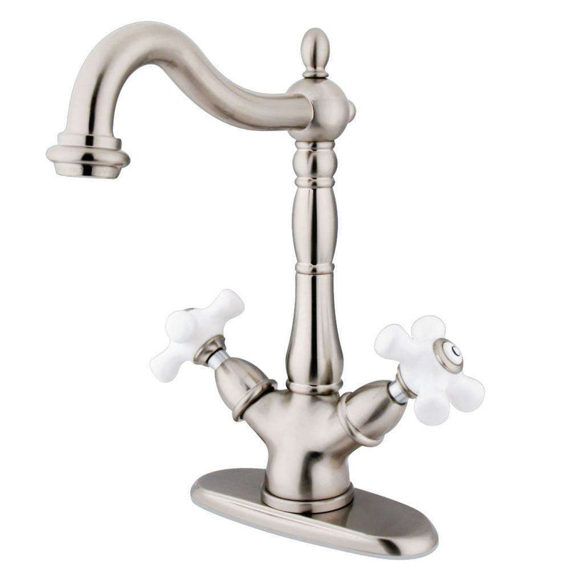 Kingston Brass KS1498PX Vessel Sink Faucet, Brushed Nickel