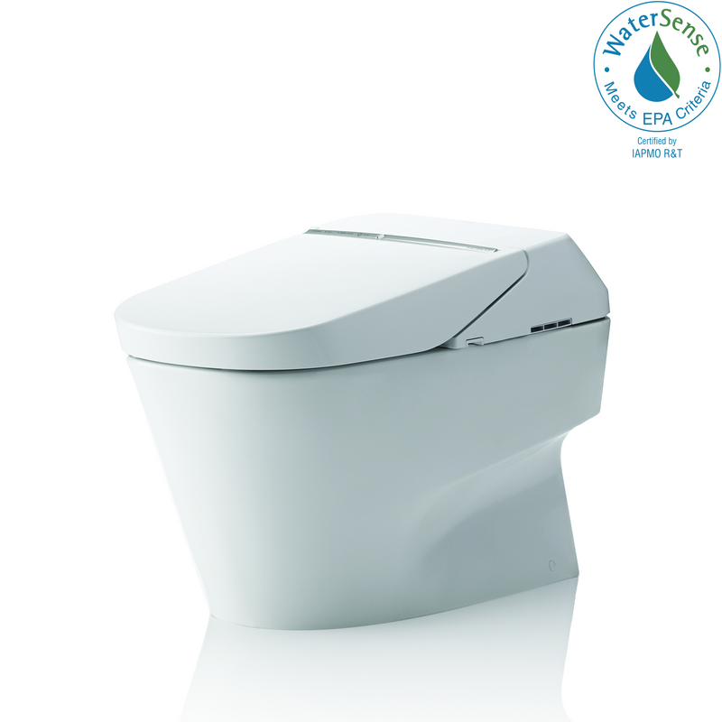 TOTO Neorest 700H Dual Flush 1.0 or 0.8 GPF ADA Height Toilet with Integrated Bidet Seat and ewater, Cotton White MS992CUMFG