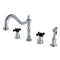 Kingston Brass KB1791PKXBS Widespread Kitchen Faucet