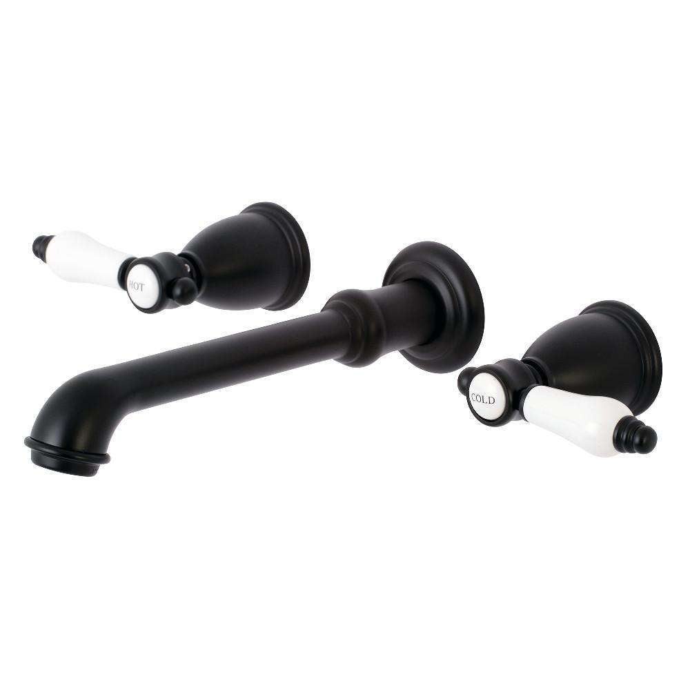 Kingston KS7120BPL 8" Center Wall Mount Bath Faucet, Matte