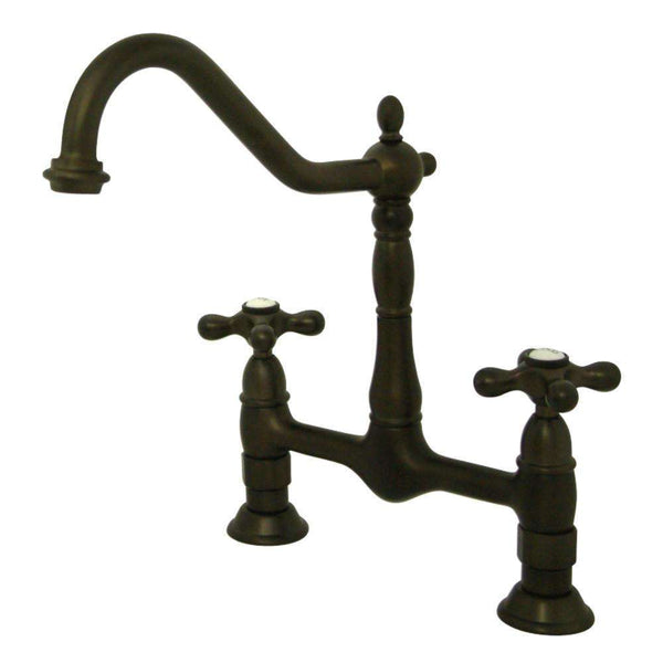 Kingston Brass KS1175AX Heritage Kitchen Bridge Faucet