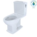 TOTO Connelly Two-Piece Elongated Dual-Max 1.28 and 0.9 GPF Universal Height Toilet with CeFiONtect and Right Lever, Colonial White CST494CEMFRG