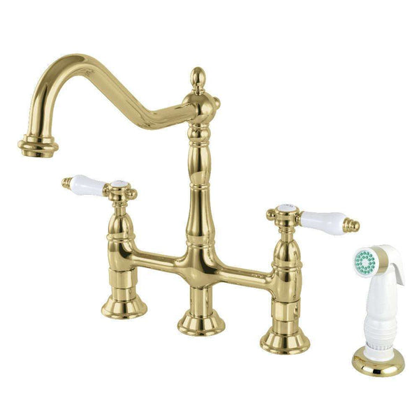 Kingston Brass KS1272BPL 8" Centerset Kitchen Faucet