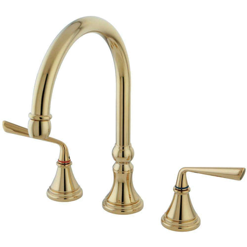 Kingston Brass KS2792ZLLS Wsp Kitchen Faucet, Polished Brass