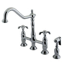 Kingston KS1271TXBS French Country Kitchen Bridge Faucet W/