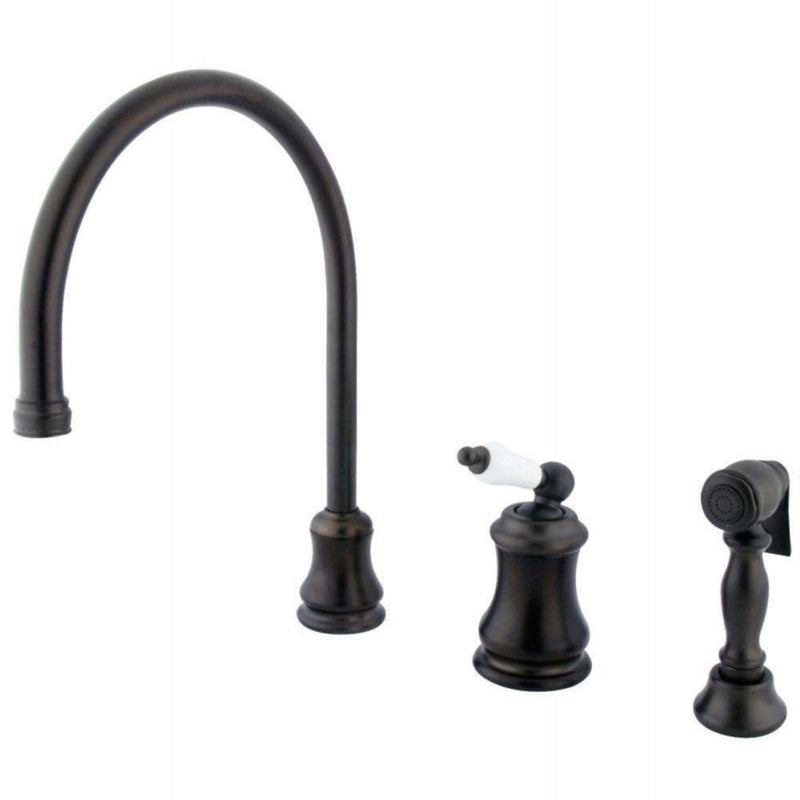 Kingston Brass KS3815PLBS Widespread Kitchen Faucet Bronze