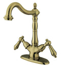 Kingston KS1493AL Heritage 2-Hnd Vessel Sink Faucet, Antique
