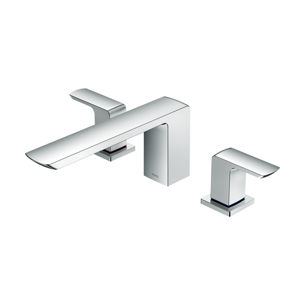 TOTO GR Two-Handle Deck-Mount Roman Tub Filler Trim, Polished Chrome TBG02201U#CP