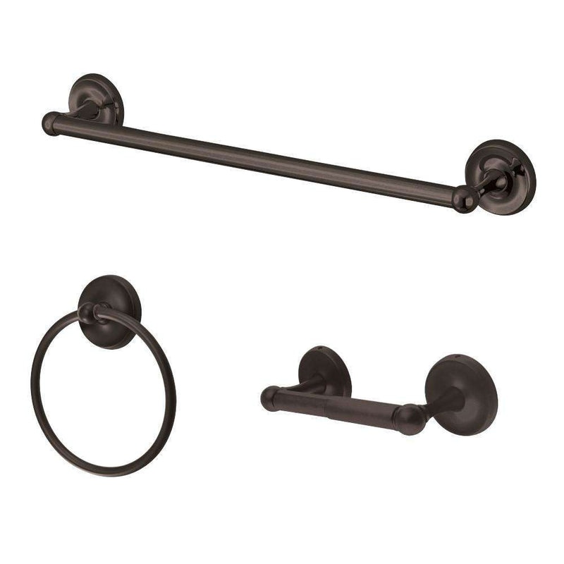 Kingston Brass BAK31248ORB 3-Piece Bath Hardware Bronze