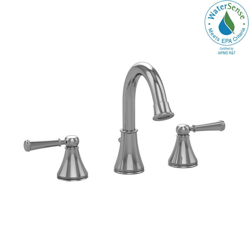 TOTO Vivian Alta Two Handle Widespread 1.2 GPM Bathroom Sink Faucet, Polished Chrome TL220DD1H12