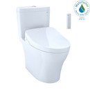 TOTO WASHLET Aquia IV 1G Two-Piece Elongated Dual Flush 1.0 and 0.8 GPF Toilet with Auto Flush S550e Bidet Seat, Cotton White MW4463056CUMGA