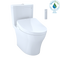 TOTO WASHLET Aquia IV 1G Two-Piece Elongated Dual Flush 1.0 and 0.8 GPF Toilet with Auto Flush S550e Bidet Seat, Cotton White MW4463056CUMGA#01