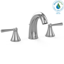 TOTO SilasTwo Handle Widespread 1.2 GPM Bathroom Sink Faucet, Polished Chrome TL210DD12