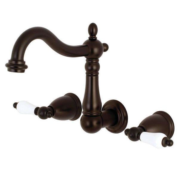 Kingston KS1255PL 8-Inch Center Wall Mount Bath Faucet