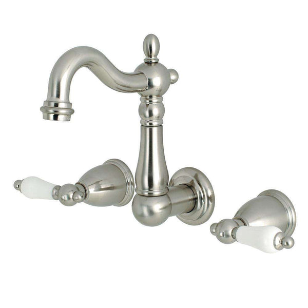 Kingston KS1228PL 8-Inch Center Wall Mount Bath Faucet