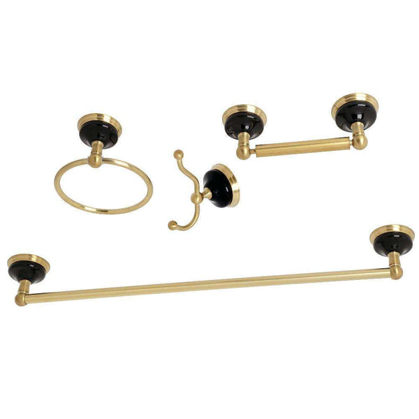 Kingston Brass BAK9111478BB Onyx 4-Piece Bathroom Accs Set