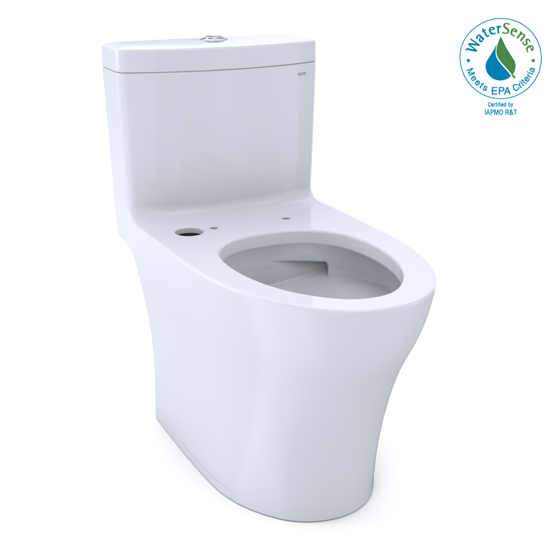 TOTO Aquia IV One-Piece Elongated Dual Flush 1.28 and 0.8 GPF WASHLET and Auto Flush Ready Toilet with CEFIONTECT, Cotton White CST646CEMFGAT40