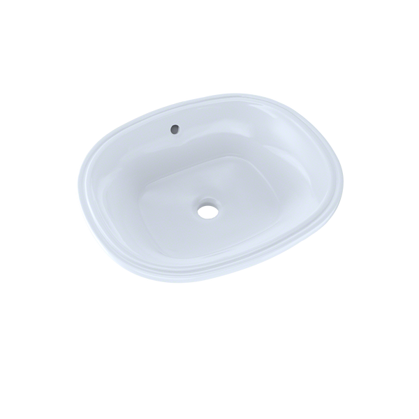 TOTO Maris 17-5/8" x 14-9/16" Oval Undermount Bathroom Sink with CeFiONtect, Cotton White LT483G#01