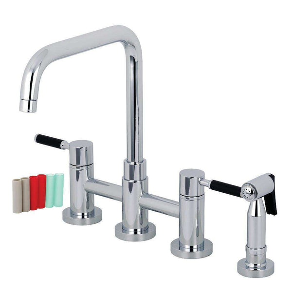 Kingston KS8281DKLBS Concord Two-Hnd Bridge Kitchen Faucet