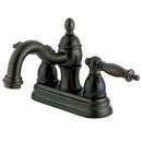 Kingston Brass KB3905TL 4 in. Centerset Bath Faucet Bronze